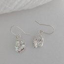 Molten Nugget Earrings Silver