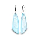 Glass Kowhai Flower Earrings Light Blue