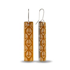 Glass Ponga Drop Earrings Brown-jewellery-The Vault