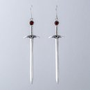 Garnet Sacred Blades Earrings