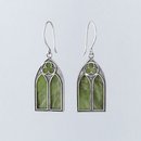 Pounamu Gothic Earrings Silver