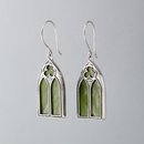 Pounamu Gothic Earrings Silver