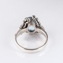 Topaz Twin Octopus Ring Silver