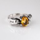 Citrine Lucky Bunny Ring Silver