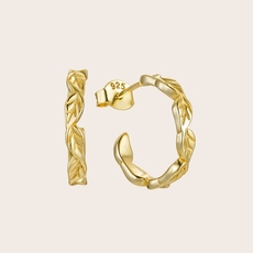 Connected Hoops Gold Plate-jewellery-The Vault