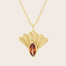 Fantail Messenger Necklace Gold Plate-jewellery-The Vault