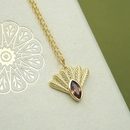 Fantail Messenger Necklace Gold Plate