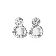 Lil Tiki Studs Silver-jewellery-The Vault