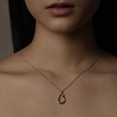 Small Abstract Necklace Gold Plate