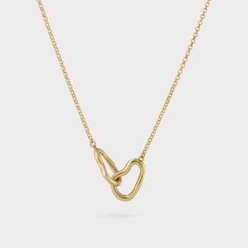 Small Connected Necklace Gold Plate