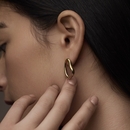 Abstract Earrings Gold Plate