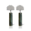 Pounamu Piwakawaka Drop Earrings