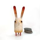 Rabbit Totem Paper Mache Sculpture