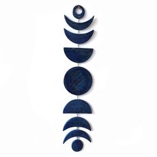 Large Moon Phases Wall Hanging Dark Blue-artists-and-brands-The Vault