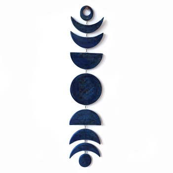 Large Moon Phases Wall Hanging Dark Blue