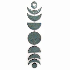 Large Moon Phases Wall Hanging Blue Green-artists-and-brands-The Vault