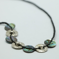 7 Piece Paua+Silver Amionga Necklace-jewellery-The Vault