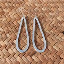 Silver Long Teardrop Earring