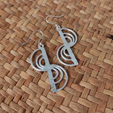 Silver Treble Curve Earrings-jewellery-The Vault