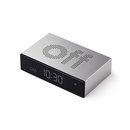 Lexon Flip Premium Alarm Clock Aluminium