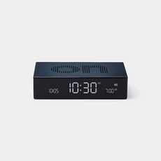 Lexon Flip Premium Alarm Clock  Dark Aluminium Blue-lifestyle-The Vault