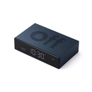 Lexon Flip Premium Alarm Clock  Dark Aluminium Blue