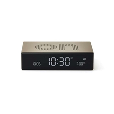 Lexon Flip Premium Alarm Clock Gold-lifestyle-The Vault