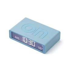 Lexon Flip Classic Rubber Alarm Clock Light Blue-lifestyle-The Vault