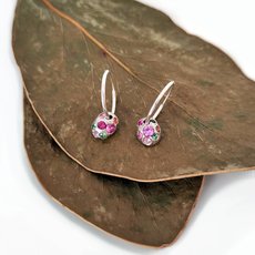 Oval Swingers Earrings Pinks No2-jewellery-The Vault