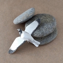 Flying Kereru Brooch Silver