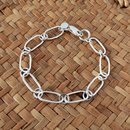 Silver Small Oval Link Bracelet 