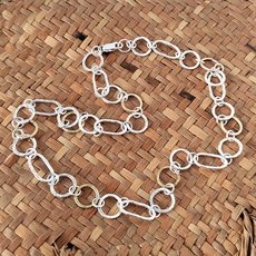 Silver and Brass Oval and Round Link Chain-jewellery-The Vault