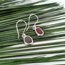 Orepuki Genstone Beach Pebble Earrings Silver