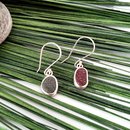 Orepuki Genstone Beach Pebble Earrings Silver