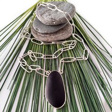 South Westland Beach Pebble Necklace-jewellery-The Vault