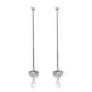 Fan Tail Pearl Drop Earrings