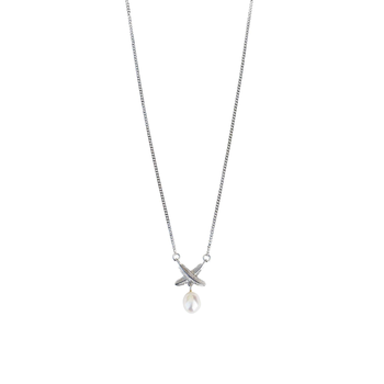 Feather Kisses Pearl Pendant