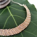 Fine Silver and Brass Hand Woven Necklace