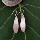 Textured Teardrop Earrings Silver