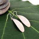 Textured Teardrop Earrings Silver