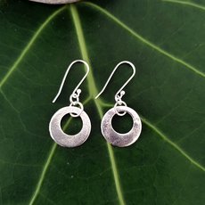 Silver Circle Earrings Small-jewellery-The Vault