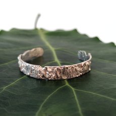 Bark Cuff Silver-jewellery-The Vault