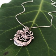 Mermaid Pendant on Chain Silver-jewellery-The Vault