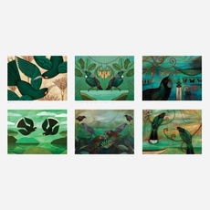 Birds of New Zealand Placemats Set of 6-artists-and-brands-The Vault