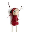 Liy Paper Mache Wall Hang Doll