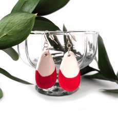 Empowered Drop Earrings Red-jewellery-The Vault