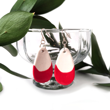 Empowered Drop Earrings Red