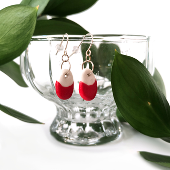 Believe Drop Earrings Red