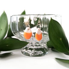 Believe Drop Earrings Orange-jewellery-The Vault