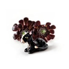 Ceramic Figurine Cat Black Sitting-artists-and-brands-The Vault